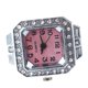 thumbnail image 3 of Reloj de anillo cuadrado de 20 mm Reloj de dedo Reloj de anillo de dedo Nuevo TOP Rosa, Rosa, 3 of 4
