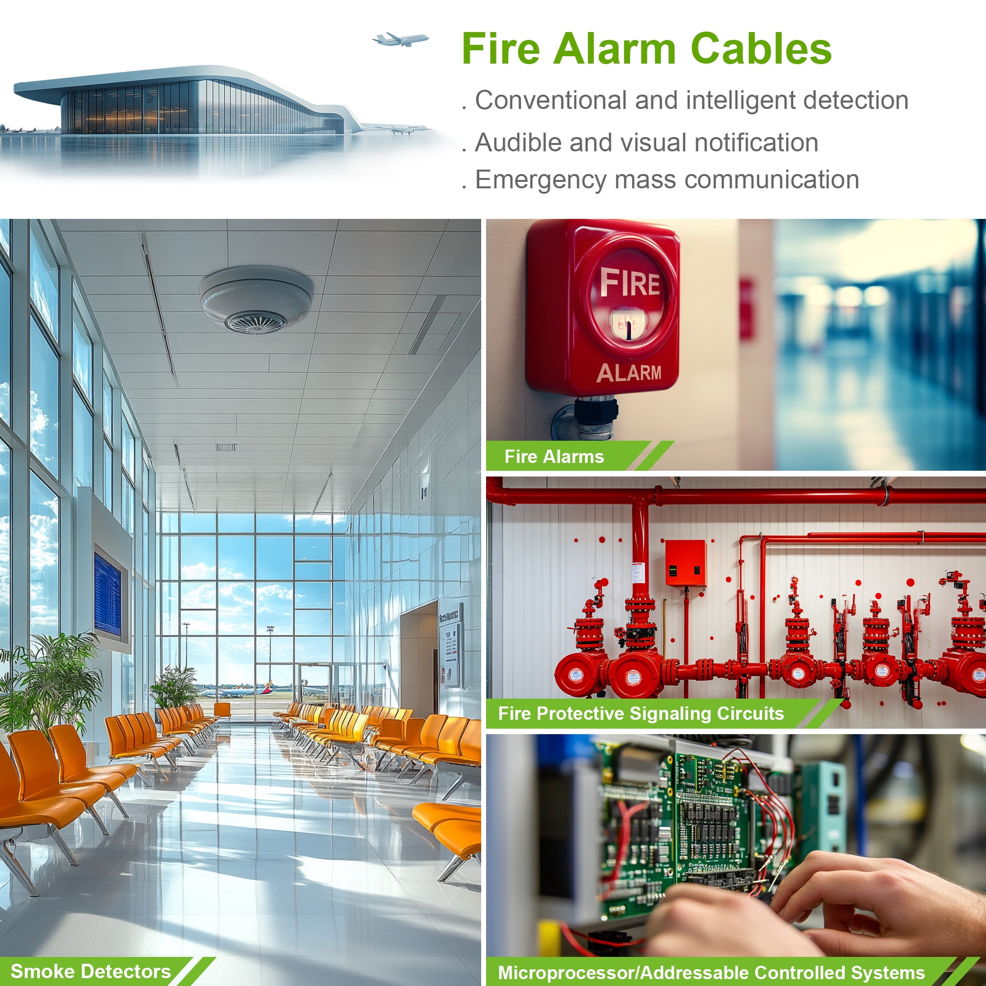 Syston Fire Alarm Security Burglar Station Wire Cable, 12/2 500ft Solid Copper FPLP/CL3P/FT6/CMP Plenum-Rated Unshielded UL/ETL Listed, 12 Gauge 2 Conductors UV Resistant RoHS for Indoor/Outdoor Use