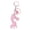 Pink, variant on Cool Horse Keychain Cute Cartoon Horse Charm Keychain Metal Keyring with Bell Keychain for Backpacks Handbags New Year Gift