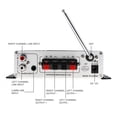 thumbnail image 4 of Bluetooth-compatible Car Mini Hi-Fi Stereo Amplifier Auto FM MP3 Player Support USB/SD/DVD/CD With Remote Controller ,Bluetooth 5.0, 4 of 6