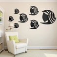 thumbnail image 4 of Wall Stickers Sea Animals Fishes Theme Waterproof Acrylic Mirror Wall Decor Stickers Removable Dog Diy Sticky Mural Stickers Decals For Living Room Kid Baby Bedroom Bathroom,Black Home Wall Stickers, 4 of 4