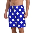 thumbnail image 2 of Logiee Blue And White Polka Dot Print Mens Swim Trunks Quick Dry Board Shorts,Breathable Hawaii Beach Shorts Swimwear Bathing Suits-Medium, 2 of 6