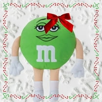 RED HOLIDAY BOW Green M&M Plush 15” Doll New M & M Authentic Christmas Gift New