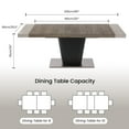 thumbnail image 3 of FOROUTIA Modern Extendable Dining Table for 6-10,Wooden Farmhouse Table for Kitchen & Dinner, 3 of 7