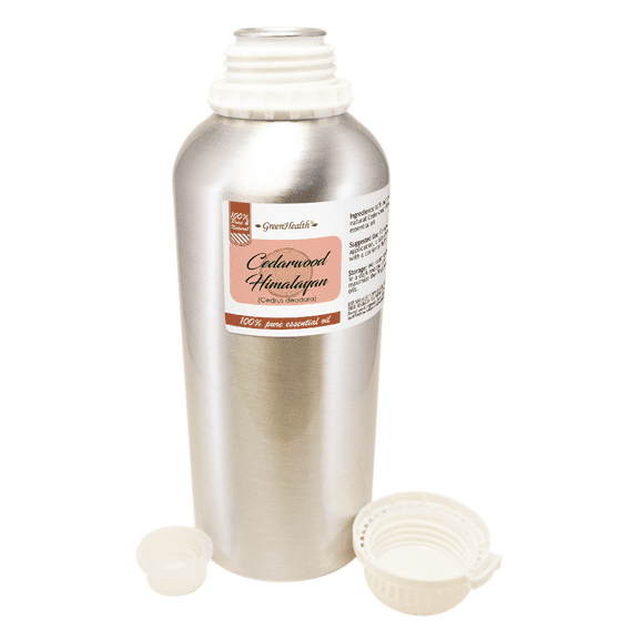 GreenHealth 100% Pure Cedarwood (Himalayan) Essential Oil, 32 fl oz Aluminum Bottle with Locking Cap