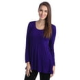 thumbnail image 4 of Women's Long Sleeve Scoop Neck Tunic Top, 4 of 5