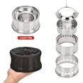 thumbnail image 4 of Rchaud De Camping Pliable Bois, Pole Alcool, Petit Pole Portable En Acier Inoxydable Pour Randonne, 4 of 5