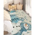 thumbnail image 5 of Blue Snowman Christmas Area Rug 3x5 Living Rug with Tassel Woven Cotton Entryway Rugs Washable Bedroom Rugs Aesthetic Nursery Carpet Xmas Tree Snowflake Winter Rustic Elk Floor Mat for Laundry Room, 5 of 5