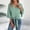 Mint Green, variant on Women's V‑Neck Single Breasted Front Tie Knot 3/4 Sleeve Draped Blouse Soft Loose Fit Casual Summer Top for Daily Date Night Vacation Wear Pink M