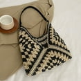 thumbnail image 4 of Bolso de playa para niñas FLhrweasw Con asa sólida de paja extragrande negro, 4 of 9