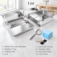 thumbnail image 5 of Medium Pull-out Sifting Stainless Steel Cat Litter Box With Lid For Pine Pellets, 5 of 5