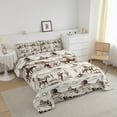 thumbnail image 3 of Erosebridal Western Cactus Bedding Sets Queen with Comforter, Tribal Horse Comforter Sets Queen Size, Rustic Farmhouse Down Comforter, Super Cozy Bedroom Decor, 3-Piece, 3 of 8