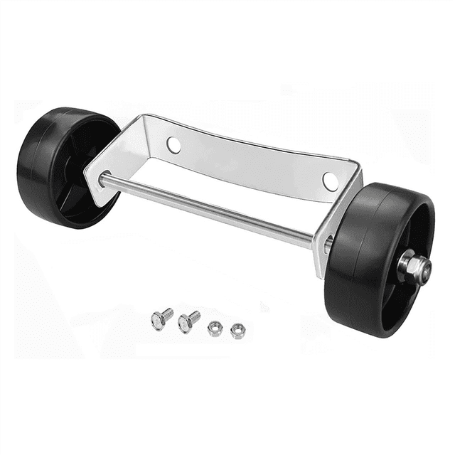 Ensemble Universel de Roues Chauffantes pour Patio - Support Argenté en Acier Inoxydable + Roues Noires, Grande Roue Chauffante pour Patio au Gaz Propane