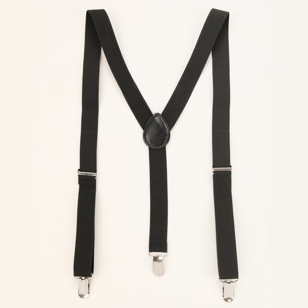 Conjunto de tirantes + pajarita tejida de color liso para boda: Color vivo, soporte ajustable, clip fuerte, banda elástica.