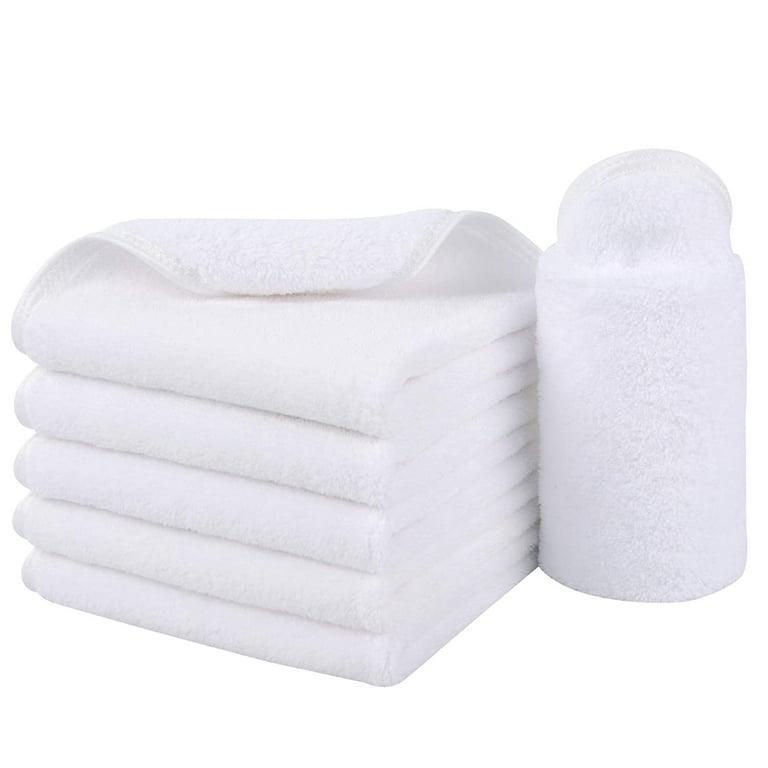Superhost Mart Makeup Remover Wash Cloth - 6 Pack Cotton Face Towel 13x13