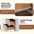 thumbnail image 5 of KeyWhat Modern Nightstand with Charging Station, Mid-Century Wood End Table Side Table for Living Room, Fluted Panel, Solid White, 5 of 8
