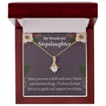 thumbnail image 5 of To My Stepdaughter Wonderful Stepdaughter Heart Keeper Alluring Ribbon Necklace Message Card, 5 of 20