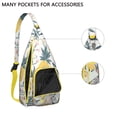 thumbnail image 2 of Tropical Pineapple Sling Backpack – Aesthetic Hawaiian Fruit Print Crossbody Daypack for Women, Teens & Summer Lovers – Cute Pineapple & Flower Design Bag for Travel, Beach, Hiking & Vacation Vibes, 2 of 4