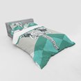 thumbnail image 2 of Ambesonne Modern Bedding Set 4 Pcs, Minimalist Boho, Queen, Teal Grey, 2 of 2