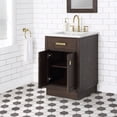 thumbnail image 5 of Water Creation Chestnut 24" Wood Single Bathroom Vanity in Brown & Satin Gold, 5 of 10