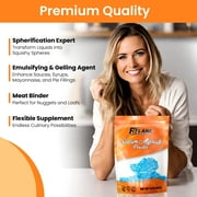 Sodium Alginate Powder 4 oz - Pure Food Grade Bulk Powder for Thickening - Non-GMO and Vegan - by Fit Lane Nutrition