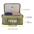 thumbnail image 3 of RTIC Road Trip Duffle Bag, Medium, Water Resistant, Durable Fabric, Olive & Beach, 3 of 8