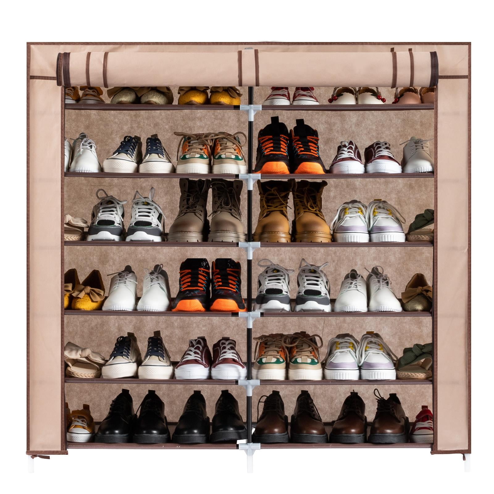 Ktaxon 6 Tiers Bamboo Shoe Storage Rack Sturdy Shoe Shelf Shoe Stand Closet  Organizer, 18-24 Pairs, Wood Color 