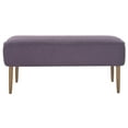 thumbnail image 3 of SAFAVIEH Levi Classic Solid Upholstered Bench, Plum, 3 of 5