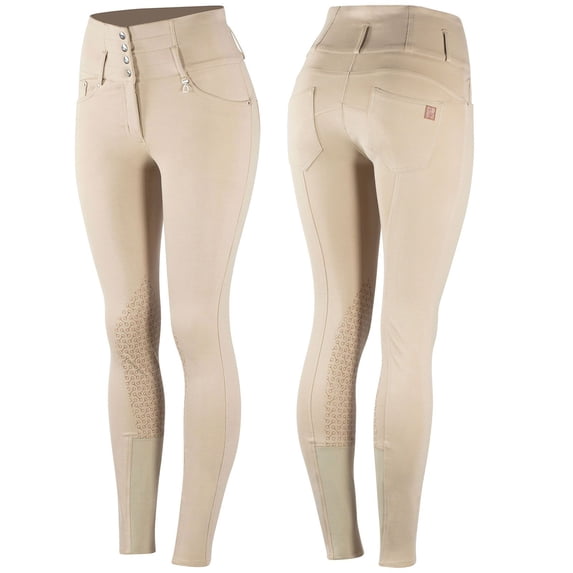 Horze Tara Womens High Waist Silicone Knee Patch Breeches