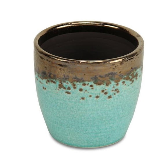 Cheungs 5590GR Jardinière en Céramique à Motif Mosaïque Abstrait, Gris