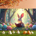 thumbnail image 5 of Pink Bunny Easter Banner Colorful Letters Peeps Backdrop Easter Eggs Carrot Decor Bunny Display for Easter Party Spring Celebration Kids Event, 5 of 9
