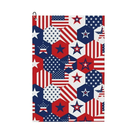 Golf Towels for Golf Bags For Men Women - American Stars2 24x16in Absorbent Quick Drying Golf Towel for Cleaning Golf Ball Club Golf Bag Accessories with Carabiner