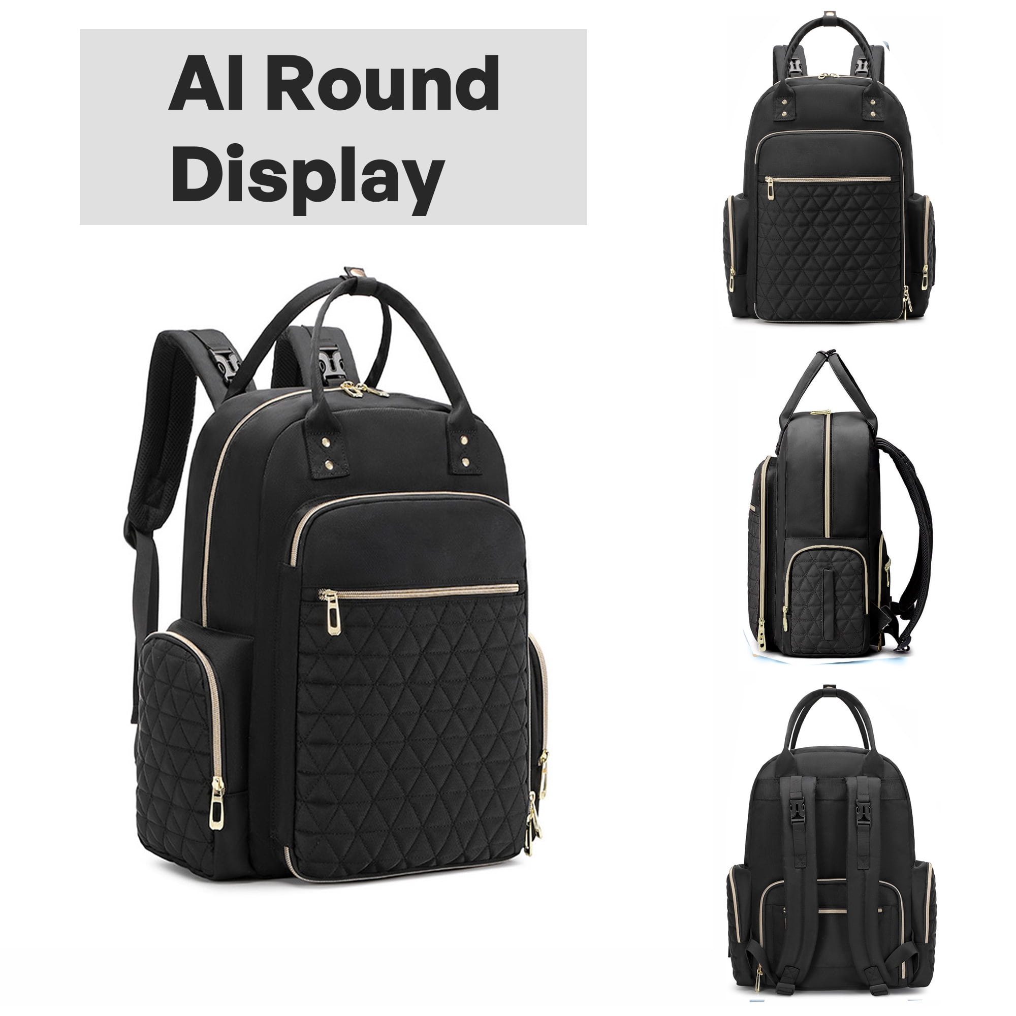AGUDAN Baby Diaper Backpack Mommy Nappy Bag Multifunction Travel Maternity Bag 12x7x16IN