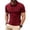 Wine, variant on Dagugfen Dress Shirts for Men Collared Neck Short Sleeve Quarter Button Suit Shirts Business Workwear Pullover Tops with Pocket