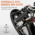 thumbnail image 5 of HOVSCO HovAlpha 26" Fat Tire Electric Bike, 750W Electric Mountain Bike for Adults, 48V/20AH Samsung/LG Battery, APP Control, UL2849, Deep Red, 5 of 7
