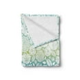 thumbnail image 2 of Flower Soft Flannel Fleece Blanket, Soft Toned Blossom Petals Essence Beauty Fragrance Leaves Anniversary, Cozy Plush for Indoor and Outdoor Use, 50" x 60", Seafoam Pale Green White, by Ambesonne, 2 of 5