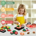 thumbnail image 6 of Kitchen Toy- 82PCS Pretend Play Cooking Toys Set with Food Toys, Light/Sound Cooking Set for 3-8 Boys Girls, 6 of 7