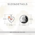 thumbnail image 2 of YAFEINI Heart Butterfly Rose Necklace 925 Sterling Silver Butterfly Necklace Pendant Women's Heart Necklace Birthday Jewelry Gift, 2 of 6