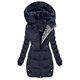thumbnail image 1 of Parkas de manga larga de invierno para mujer, chaqueta de plumón alargada y gruesa de longitud media, abrigo para mujer, 1 of 6