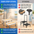 2 Step Stool With Handle For Bed Steps High Beds - Walmart.com
