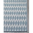 thumbnail image 5 of FH Home Flat Woven Outdoor Rug - Waterproof, Easy to Clean, Stain Resistant - Premium Polypropylene Yarn - Geometric - Patio, Porch, Deck, Balcony - Giza - Aqua - 5ft 2in x 7ft 6in, 5 of 5