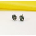 thumbnail image 2 of Moss Agate Oval shape Lever back Earrings, Sterling Silver for Women, 2 of 5
