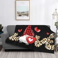 thumbnail image 2 of Uemuo Love Gnomes Printed Throw Blanket for Couch, Fluffy Fuzzy Blankets for Bed, Sofa, Cozy Flannel Faux Fur Blanket-50"x40", 2 of 6