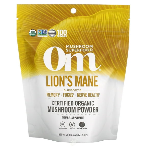 Om Lion's Mane,Og1,Pwd,200Gr 7.05 Oz