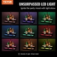 thumbnail image 2 of VEVOR LED Lighted Liquor Bottle Display Bar Shelf RF & App Control 16" 2-Step, 2 of 9