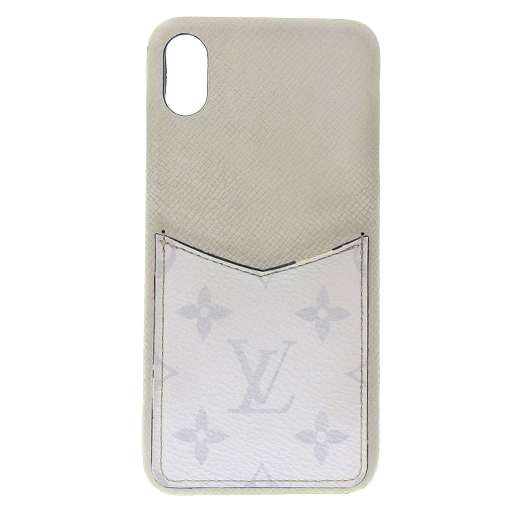 Authenticated Used Louis Vuitton LOUIS VUITTON Taiga Llama Bumper XS MAX iPhone  Case Smartphone White M30277 