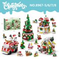 thumbnail image 4 of Juego de bloques de construcción 6 en 1 para niños, juguete de ladrillos para armar Casa de pueblo de invierno, con luz, para regalo de Navidad, 4 of 5