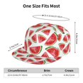 thumbnail image 4 of Kdxio Hand Drawn Watermelon Print Snapback Hat for Men Women,Adjustable Baseball Cap, 4 of 7