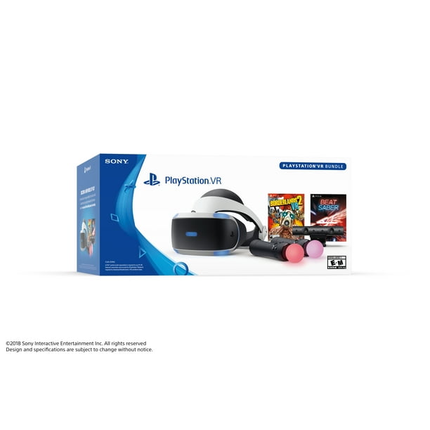 Sony PlayStation 4, PSVR Headset with Borderlands 2 & Saber, Black Walmart.com
