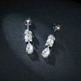 thumbnail image 7 of S925 Silver 1.6 Carat*2 Full Moissanite Drop Earrings Teardrop Marquise Leaf-shaped Diamond Earrings Elegant Luxury Temperament Fashion Party Gift For Girlfriend Engagement Wedding Birthday Gift, 7 of 7